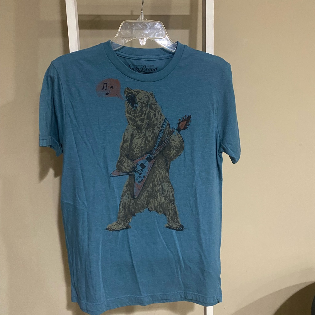 Lucky Brand Teal Bear Graphic Tee54 Lucky Brand Teal Bear Graphic Tee54